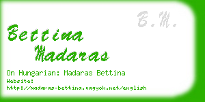 bettina madaras business card